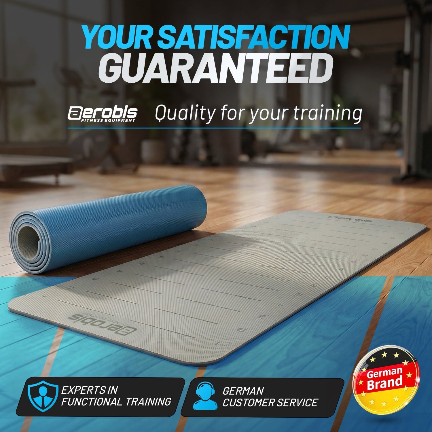 aerobis Fitness Mat with distance markers 7