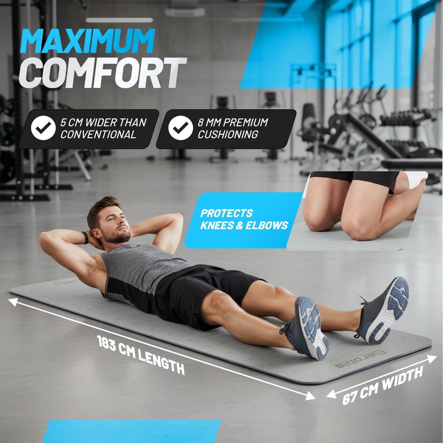 aerobis Fitness Mat with distance markers 4