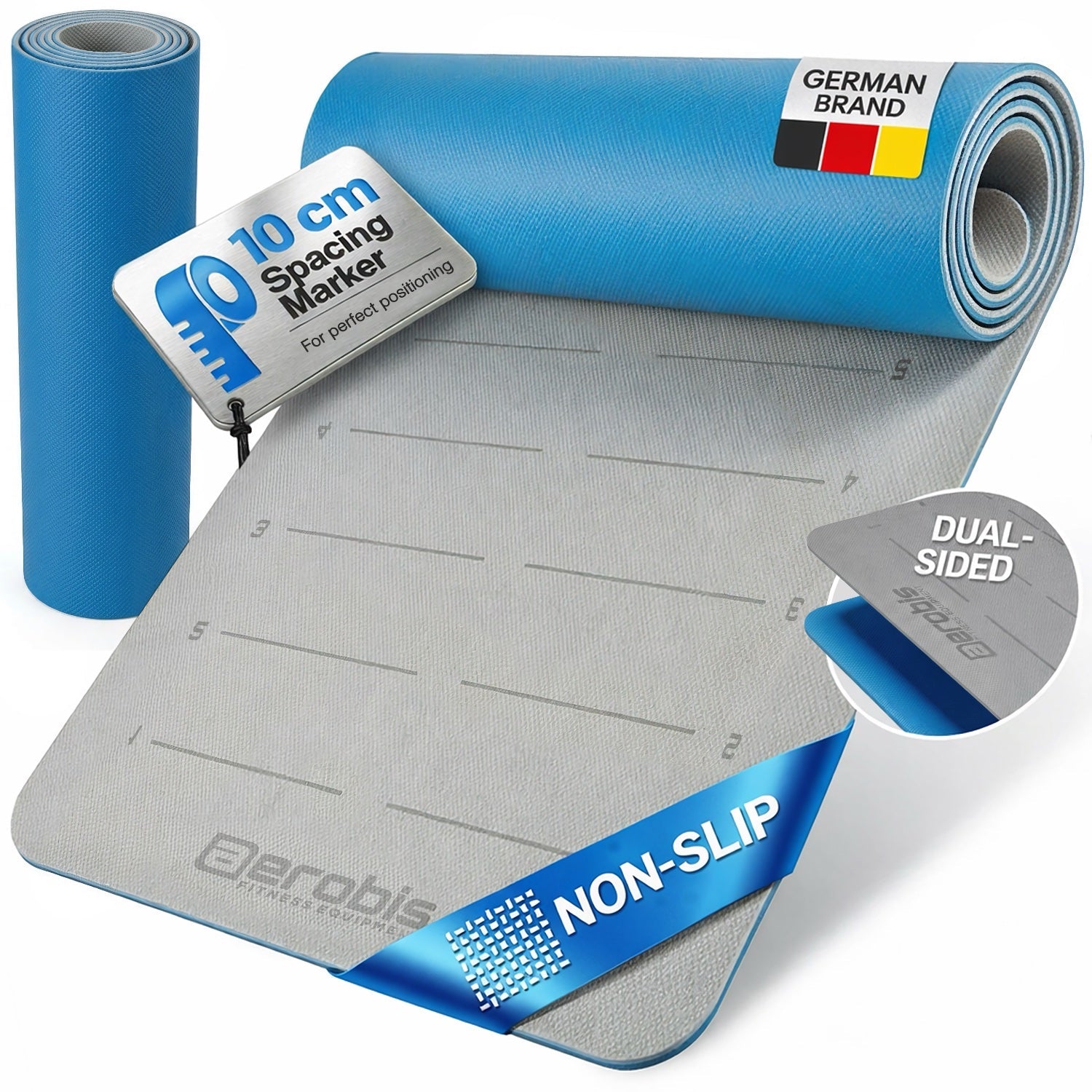 aerobis Fitness Mat with distance markers 1