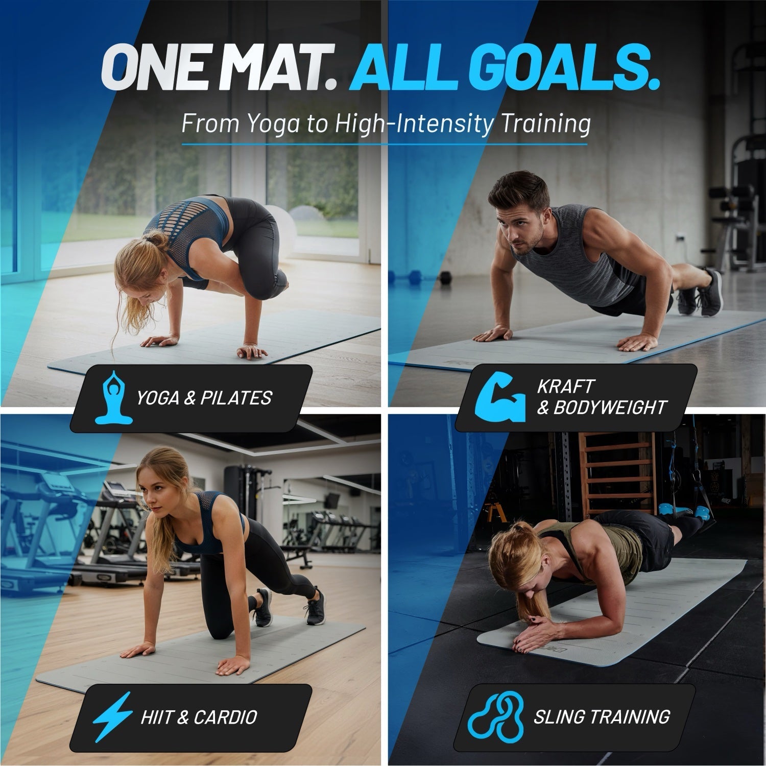 aerobis Fitness Mat with distance markers 6