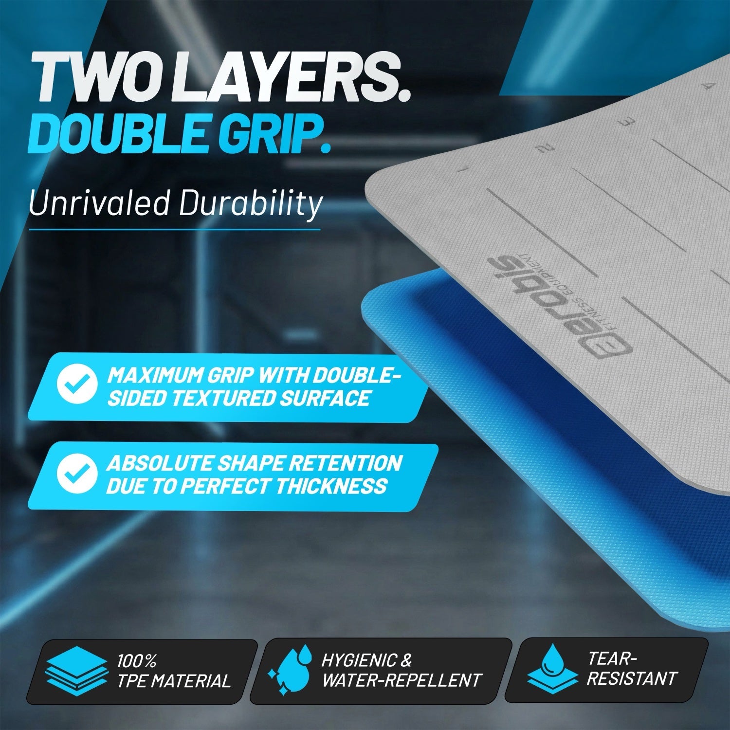 aerobis Fitness Mat with distance markers 3