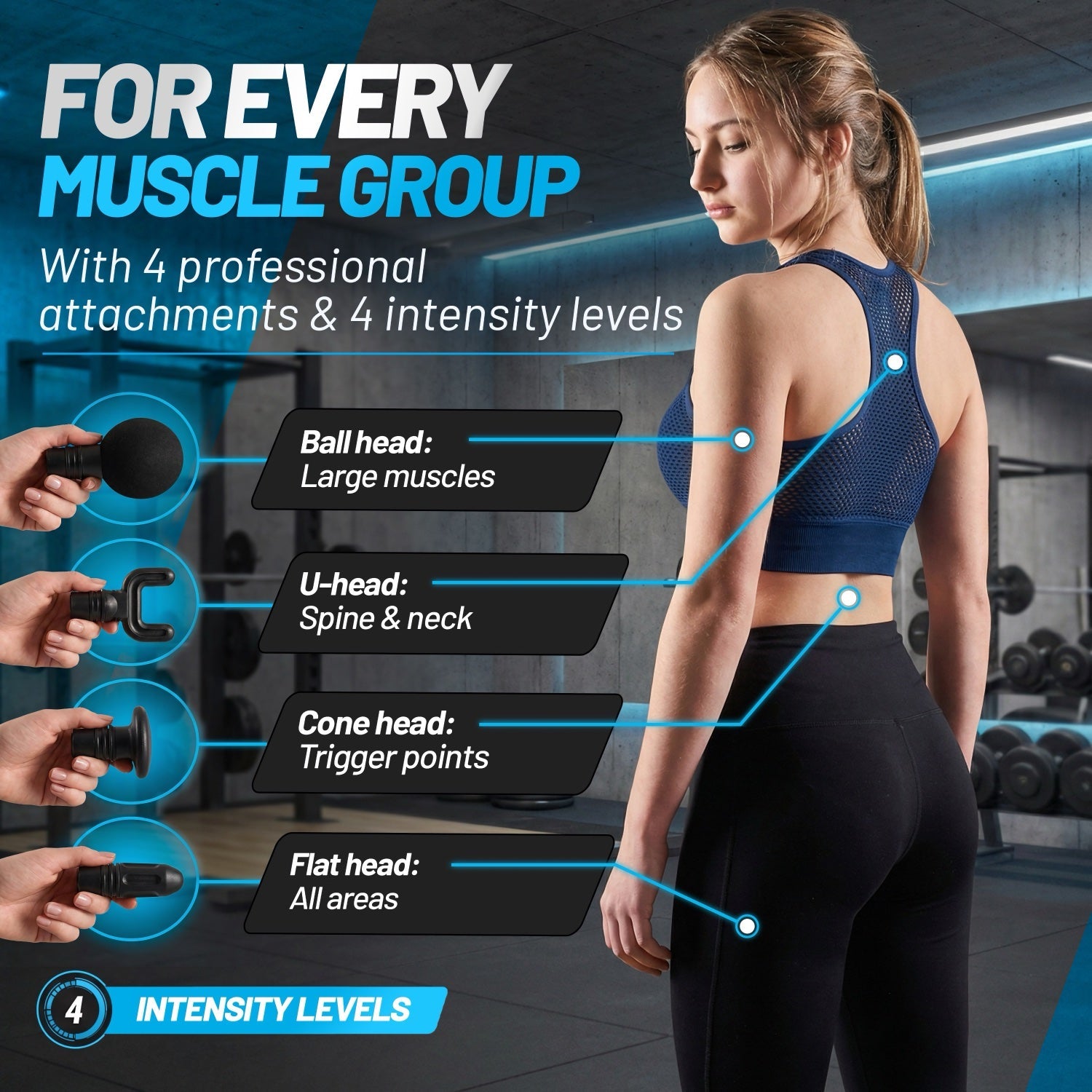 aerobis Mini Massage Gun - Powerful fascia vibration massages 2