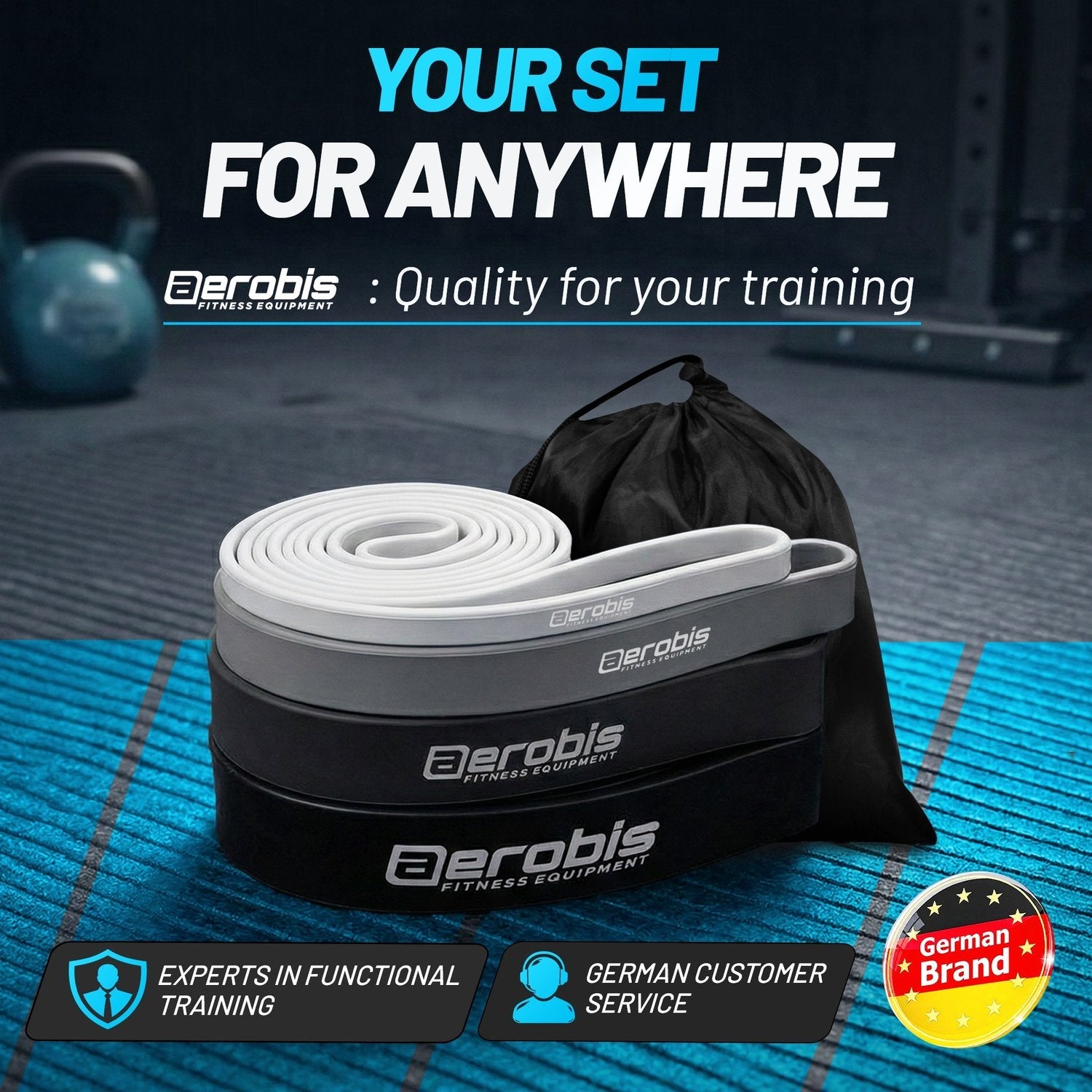 aerobis Premium Powerbands - Latex - Free 12