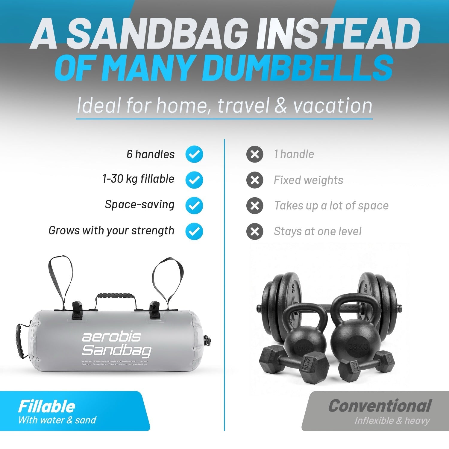 aerobis Sandbag - One size. Up to 30 kg. 4