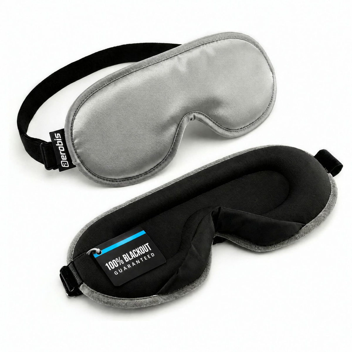 aerobis Sleep Mask - 100% blackout with 3D memory foam and on-product badge