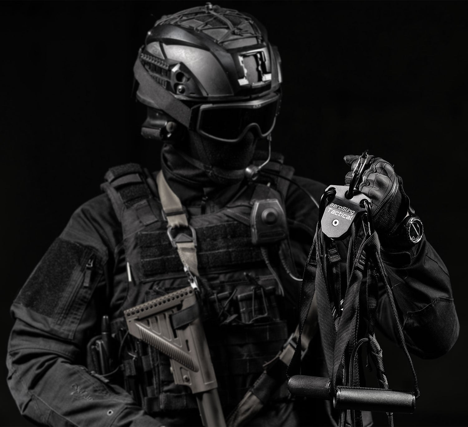 aeroSling Tactical - Helt svart high-end slyngetrener