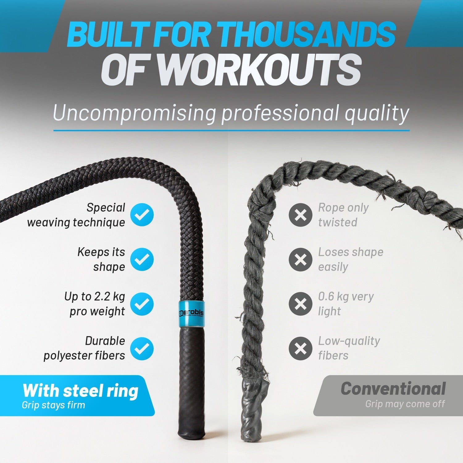 aerobis Battle Jump Rope - Heavy skipping rope 5