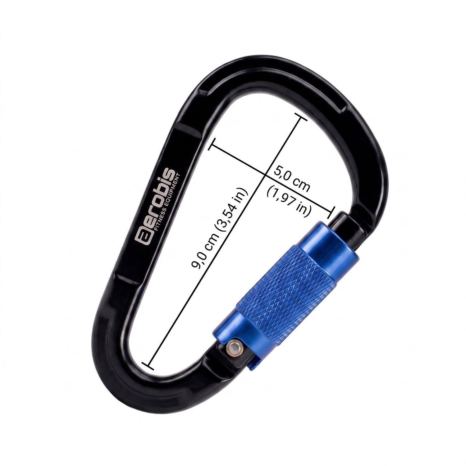 aerobis Carabiner XL inside dimensions 9,0 cm x 5,0 cm (AI)