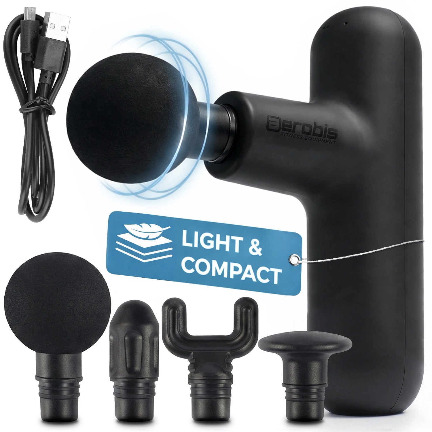 aerobis Mini Massage Gun - Powerful fascia vibration massages 1