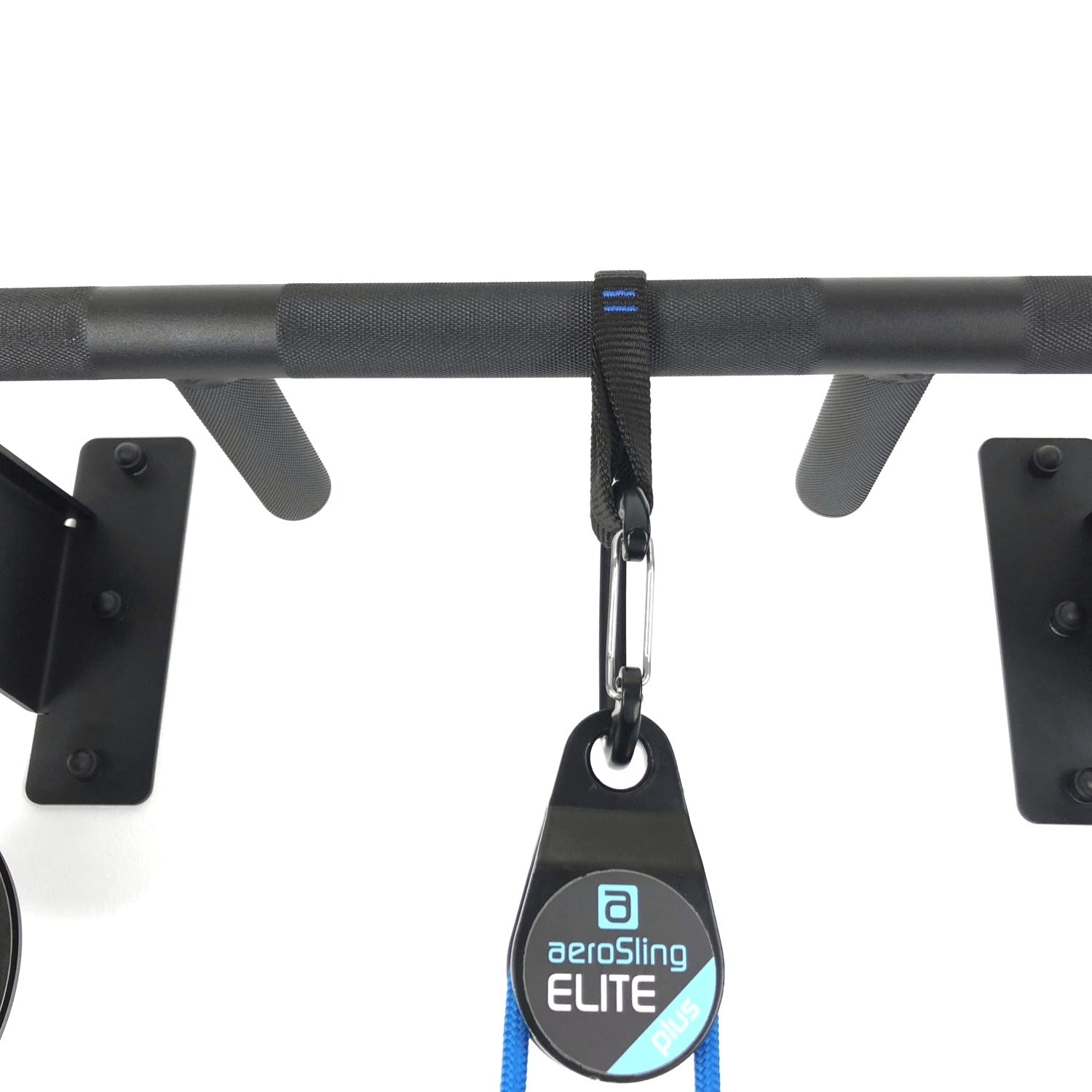 aerobis Mini Sling suspending an aeroSling ELITE plus directly under the aerobis Premium Pull-up Bar