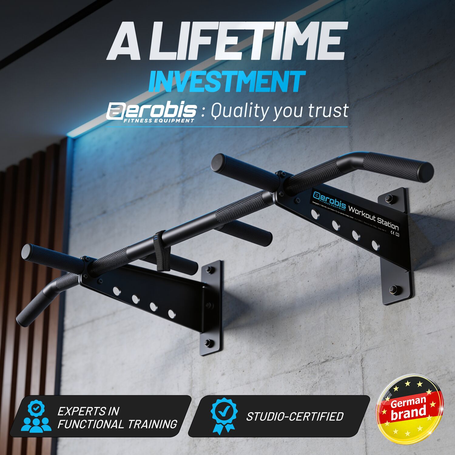 aerobis Premium optrekstang voor wand en plafond 7