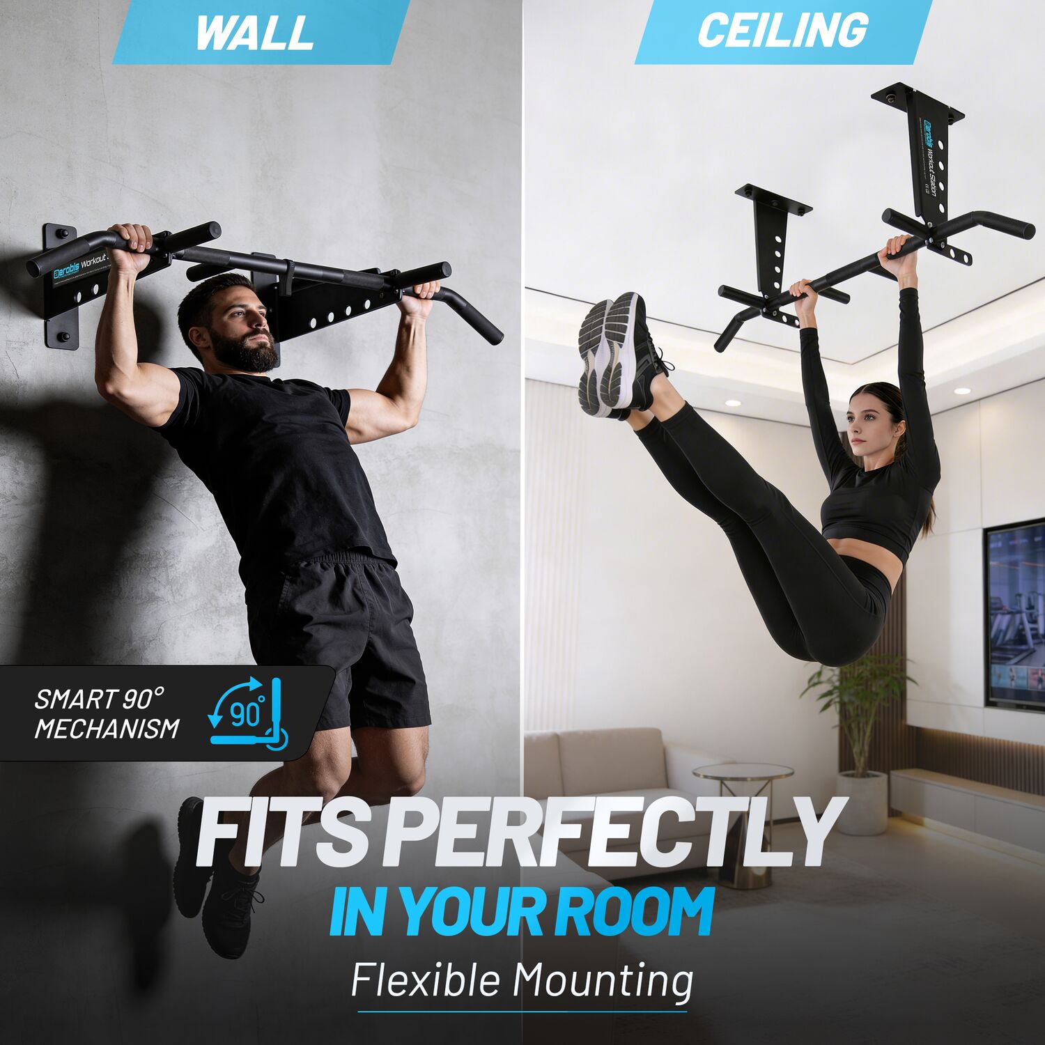 aerobis Premium optrekstang voor wand en plafond 4