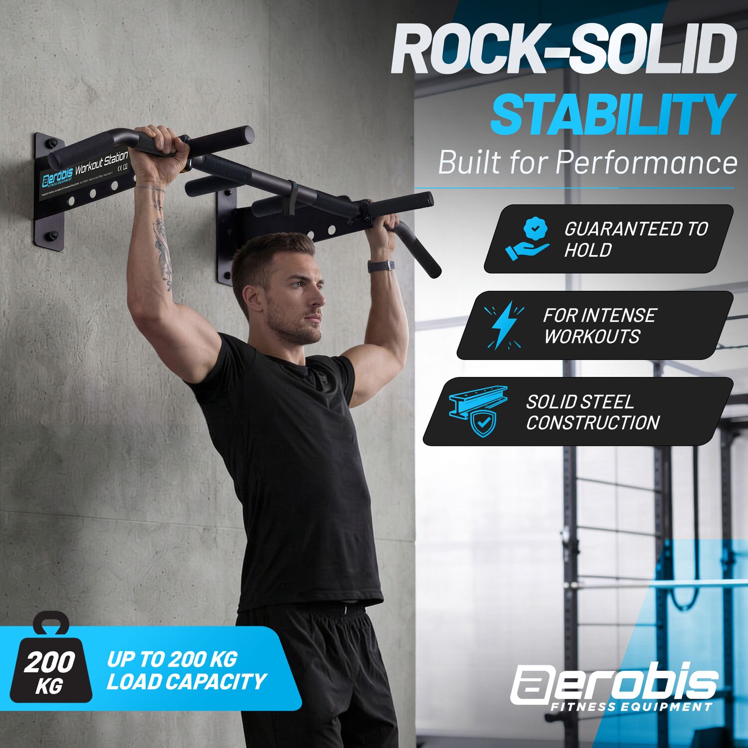 aerobis Premium Pull - up bar for Wall and Ceiling 2