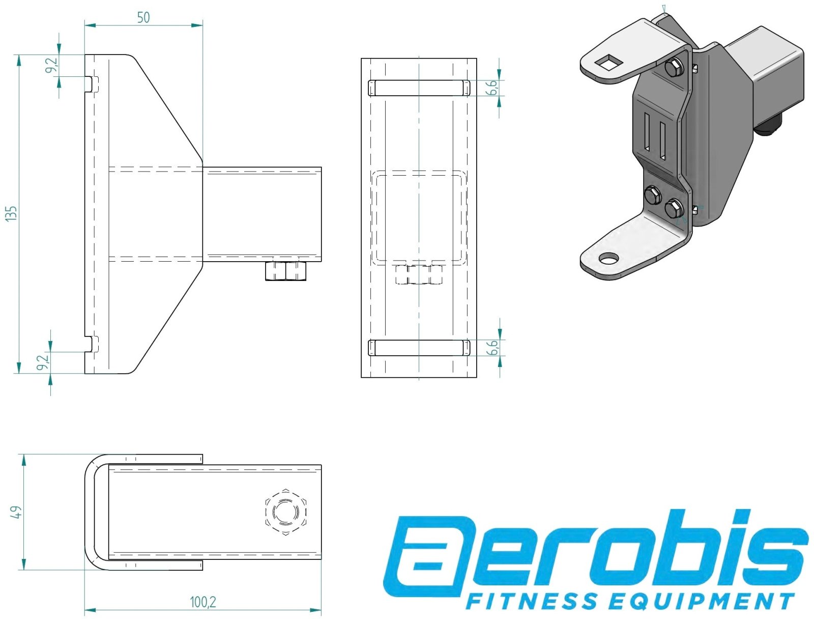 aerobis Rail Adapter for Kinetic Trainer 6