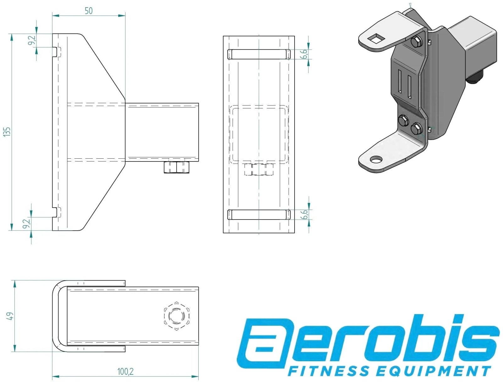 aerobis Rail Adapter for Kinetic Trainer 6