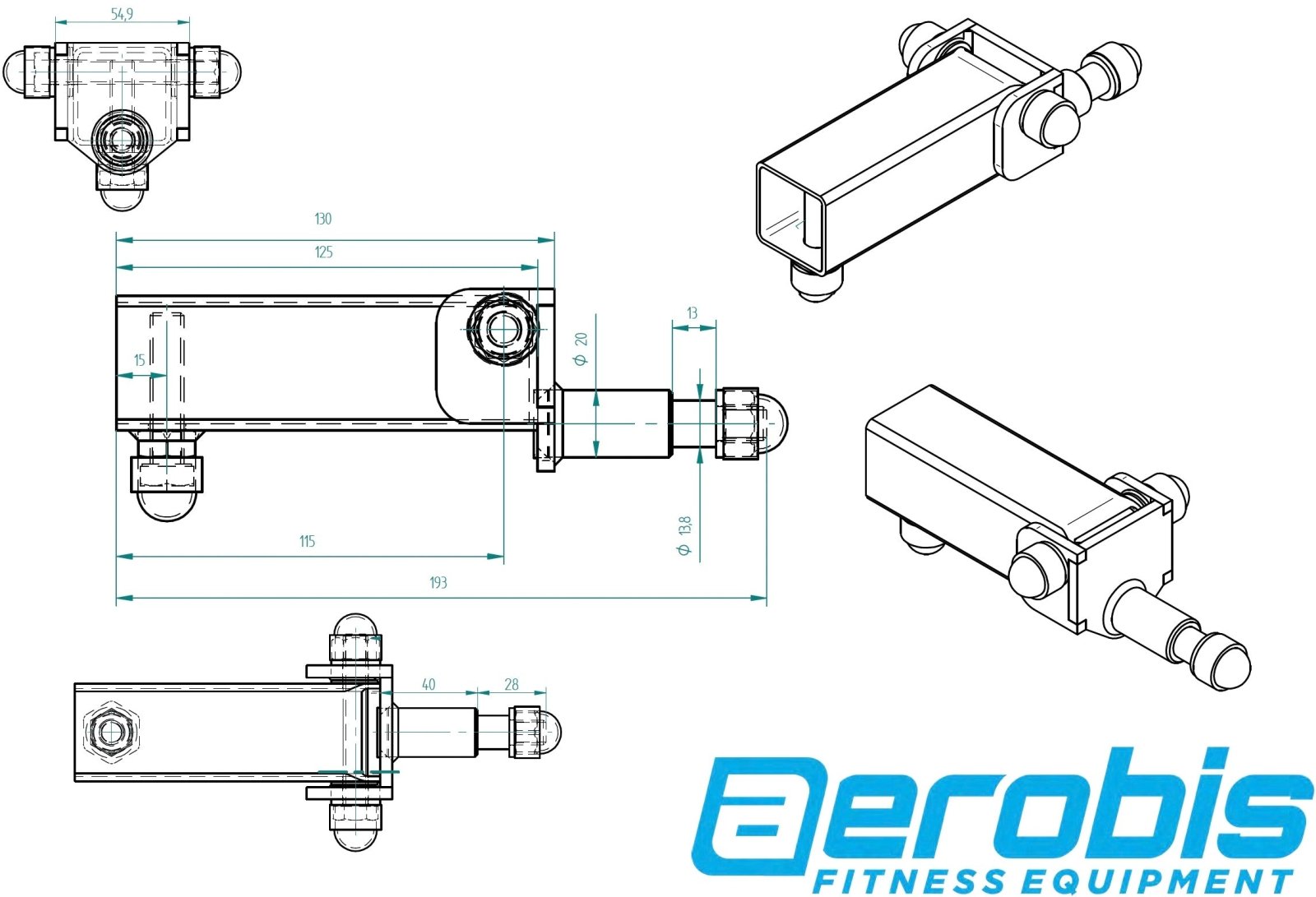 aerobis Rail Adapter for revvll Rope Trainer 6