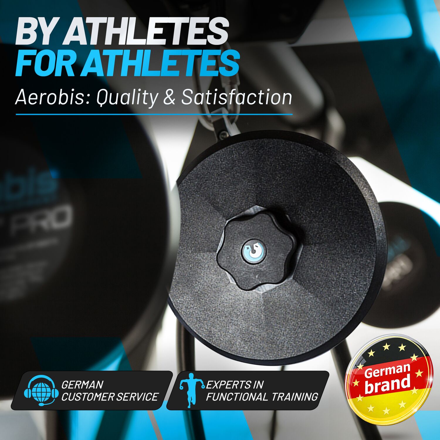 aerobis quality and satisfaction brand promise with German customer service and functional training expertise