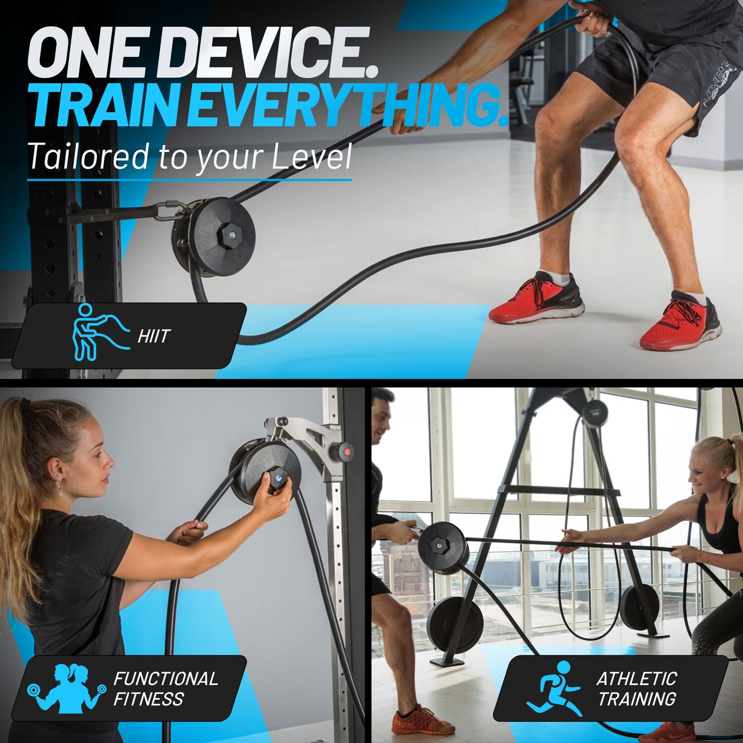 revvll ONE single device for HIIT, functional fitness and athletic training tailored to every level