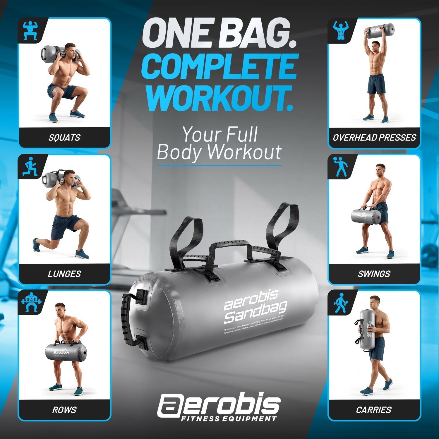 aerobis Sandbag - One size. Up to 30 kg. 6