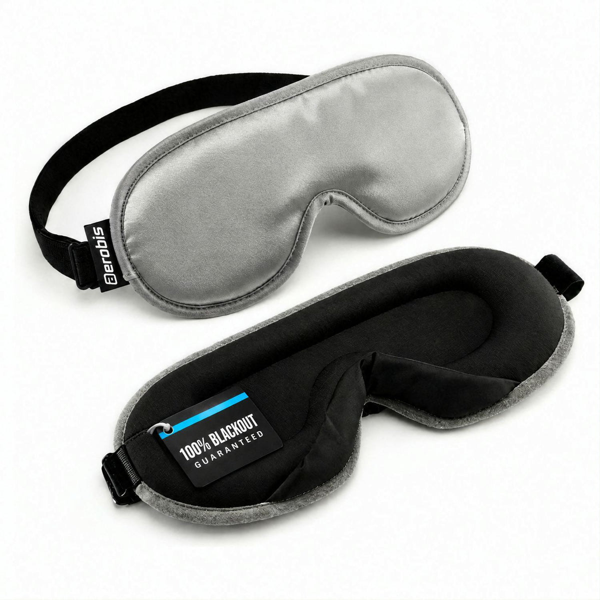 aerobis Sleep Mask - 100% blackout with 3D memory foam and on-product badge