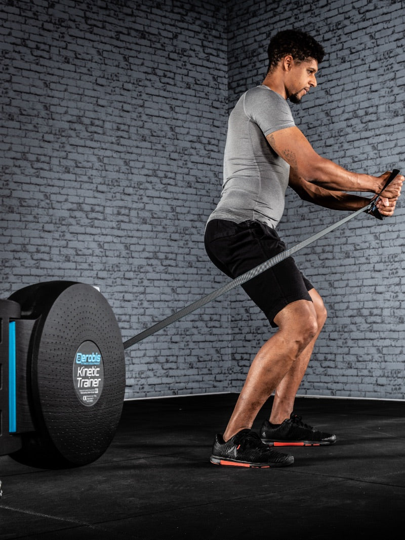 Traction du tronc sur le Kinetic Trainer