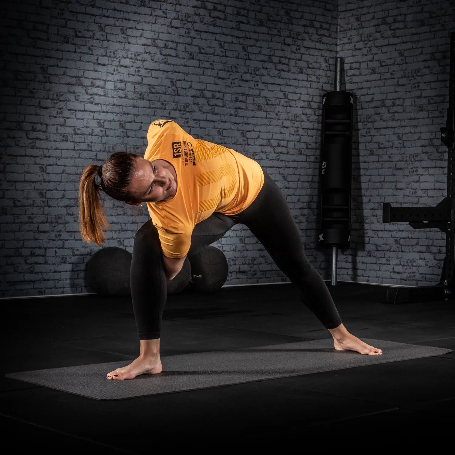 aerobis fitnessmat met afstandsmarkeringen 10